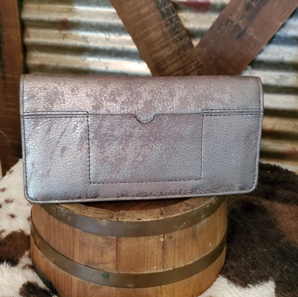 Cole Haan Silver Leather Wallet - Picture 2 of 9